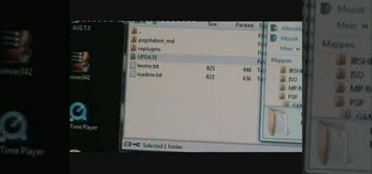 how to update psp cfw without battery